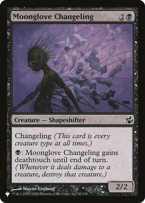 Moonglove Changeling card from The List Reprints