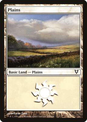 Plains (232) card from Avacyn Restored