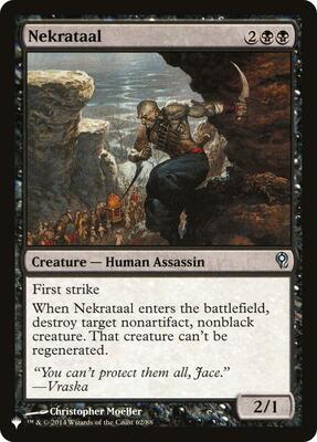 Nekrataal card from The List Reprints