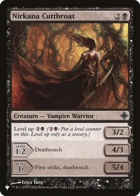 Nirkana Cutthroat card from The List Reprints