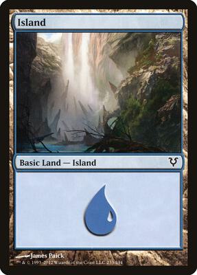 Island (233) card from Avacyn Restored