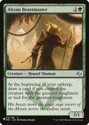 Abzan Beastmaster card from The List Reprints