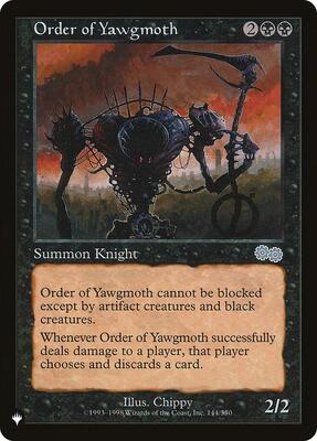 Order of Yawgmoth (USG) card from The List Reprints
