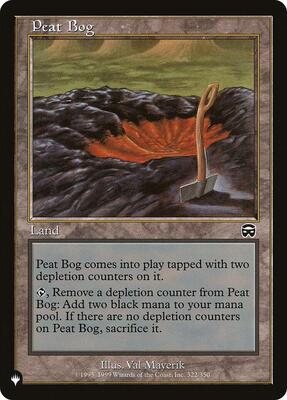 Peat Bog card from The List Reprints