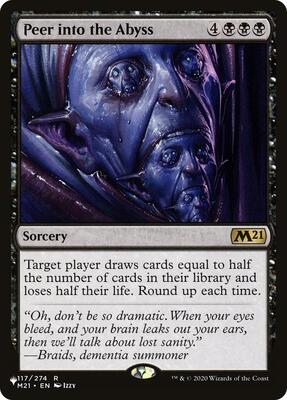 Peer into the Abyss card from The List Reprints