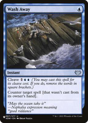 Wash Away card from The List Reprints