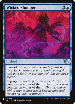 Wicked Slumber card from The List Reprints