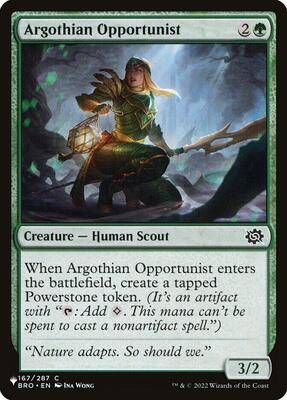 Argothian Opportunist card from The List Reprints