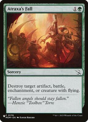 Atraxa's Fall card from The List Reprints