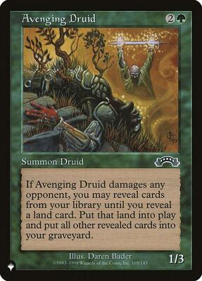 Avenging Druid card from The List Reprints
