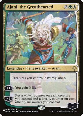 Ajani, the Greathearted card from The List Reprints