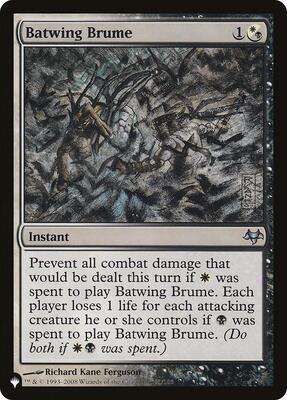 Batwing Brume card from The List Reprints