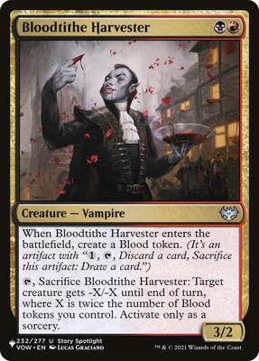 Bloodtithe Harvester card from The List Reprints