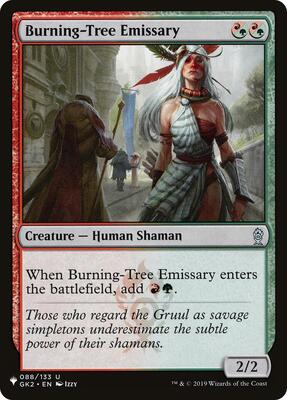 Burning-Tree Emissary card from The List Reprints