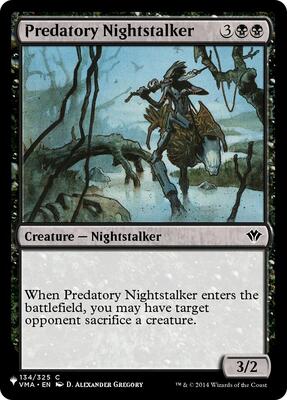 Predatory Nightstalker card from The List Reprints