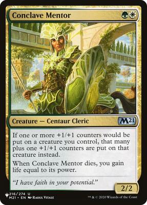 Conclave Mentor card from The List Reprints