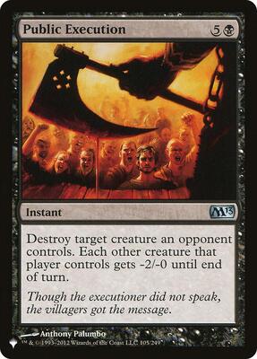 Public Execution card from The List Reprints