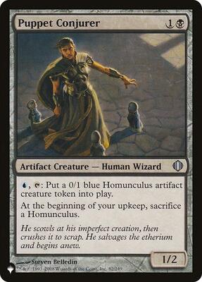 Puppet Conjurer card from The List Reprints