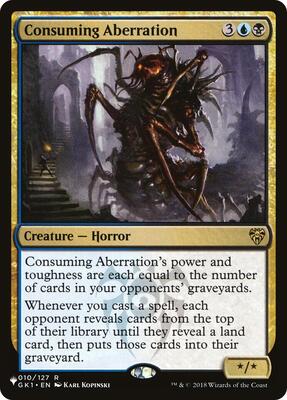 Consuming Aberration card from The List Reprints