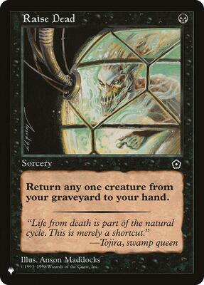 Raise Dead card from The List Reprints