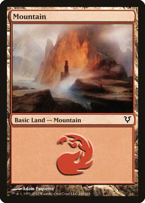 Mountain (240) card from Avacyn Restored