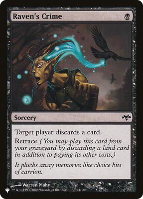 Raven's Crime card from The List Reprints