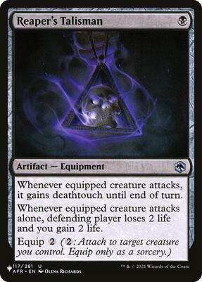 Reaper's Talisman card from The List Reprints