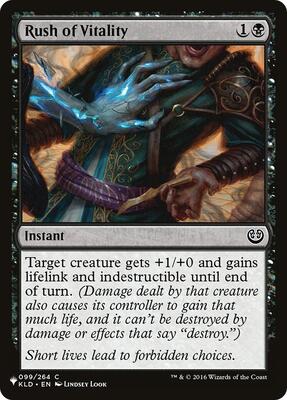 Rush of Vitality card from The List Reprints