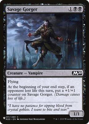 Savage Gorger card from The List Reprints