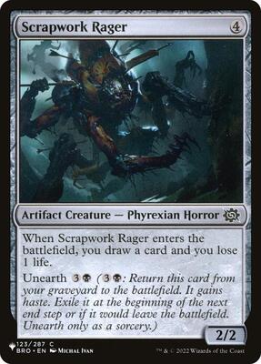 Scrapwork Rager card from The List Reprints