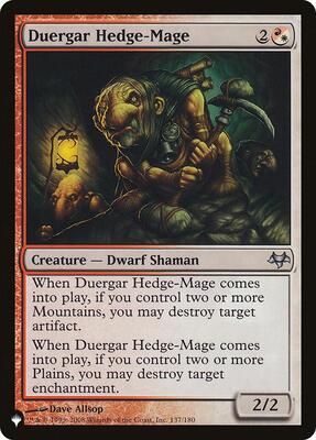 Duergar Hedge-Mage card from The List Reprints
