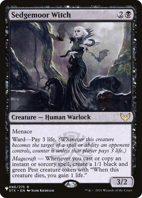 Sedgemoor Witch card from The List Reprints