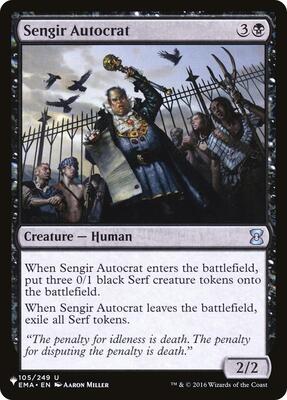 Sengir Autocrat card from The List Reprints
