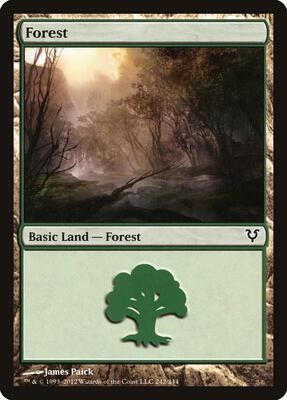 Forest (242) card from Avacyn Restored