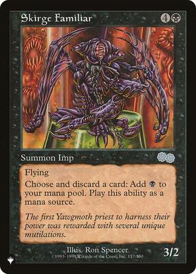 Skirge Familiar card from The List Reprints