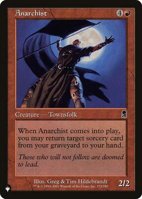 Anarchist card from The List Reprints