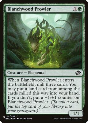 Blanchwood Prowler card from The List Reprints