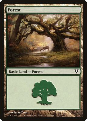 Forest (244) card from Avacyn Restored