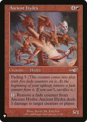 Ancient Hydra card from The List Reprints