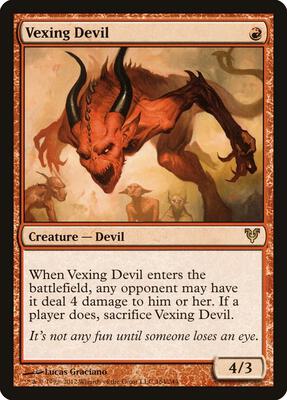 Vexing Devil card from Avacyn Restored