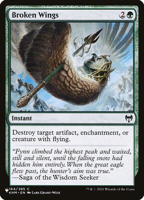 Broken Wings card from The List Reprints