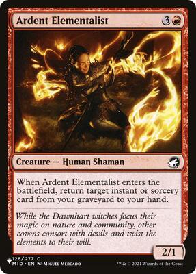 Ardent Elementalist card from The List Reprints