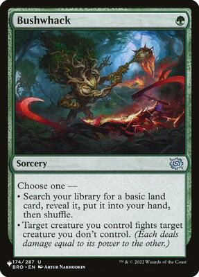 Bushwhack card from The List Reprints