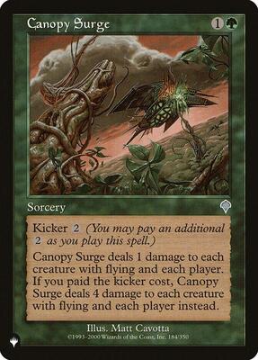 Canopy Surge card from The List Reprints