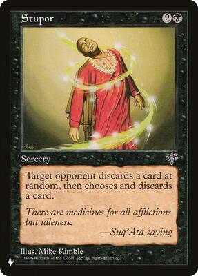 Stupor card from The List Reprints