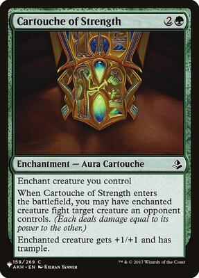 Cartouche of Strength card from The List Reprints