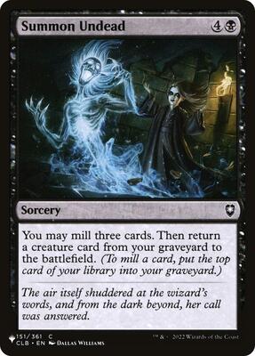 Summon Undead card from The List Reprints
