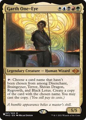 Garth One-Eye card from The List Reprints