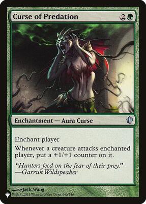 Curse of Predation card from The List Reprints