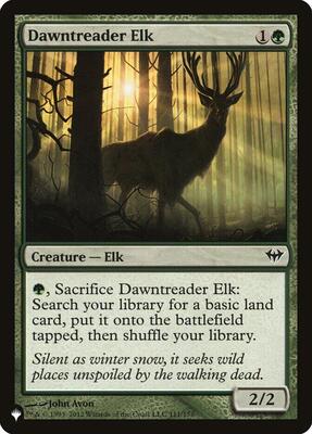 Dawntreader Elk card from The List Reprints